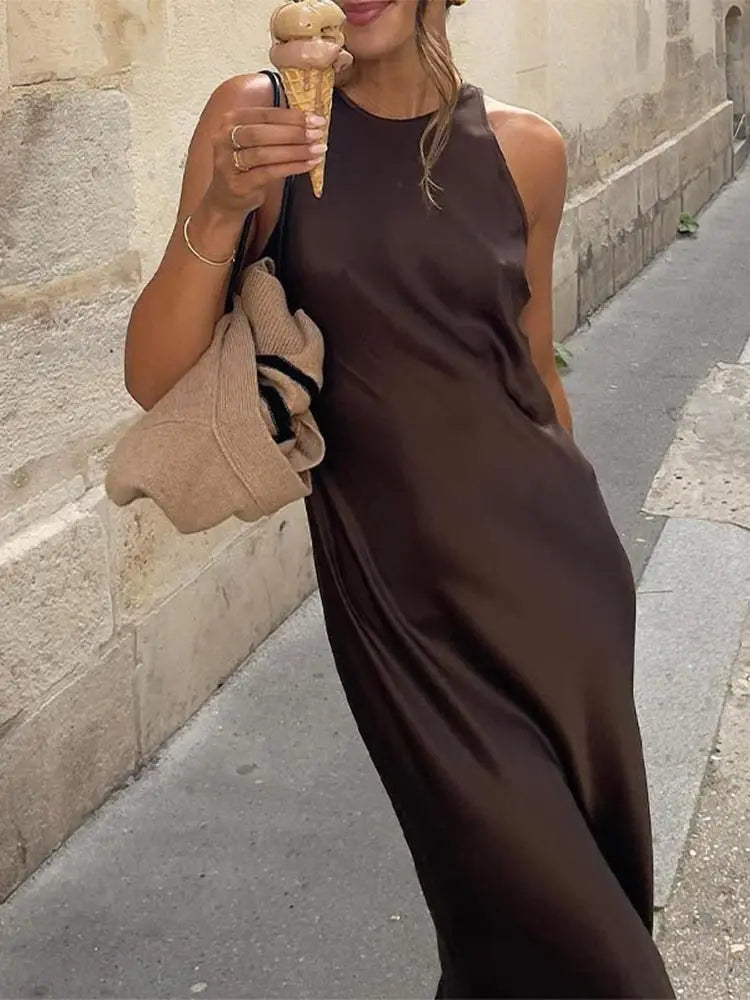 Elegant  Satin Maxi Dresses